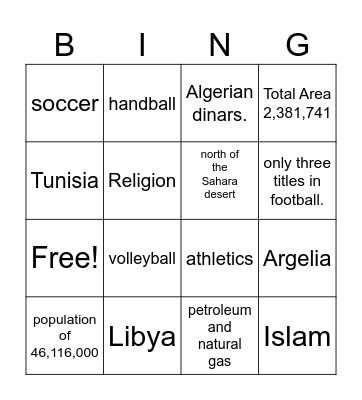 Argelia Bingo Card