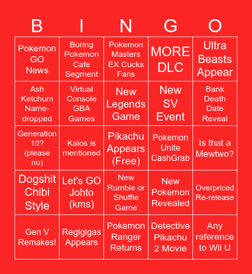 Pokemon Day BINGO 2024 Bingo Card