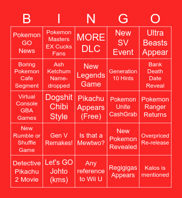 Pokemon Day BINGO 2024 Bingo Card