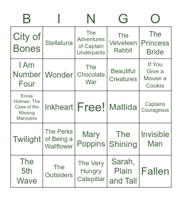 BOOK BINGO Card