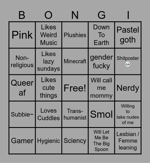 Are You Andromeda's Type?? Bingo Card