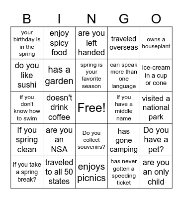 Bingo Card