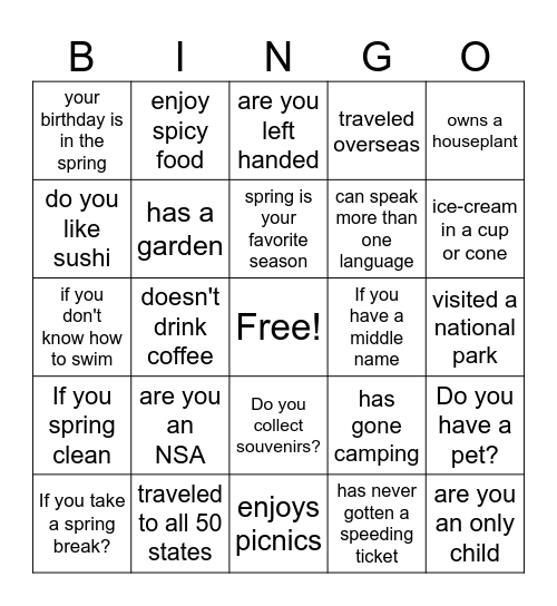 Bingo Card