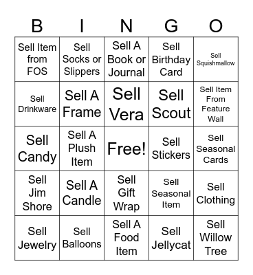 Selling BINGO Card