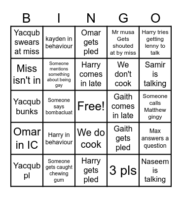 Food tech Bingo Card