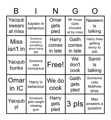 Food tech Bingo Card