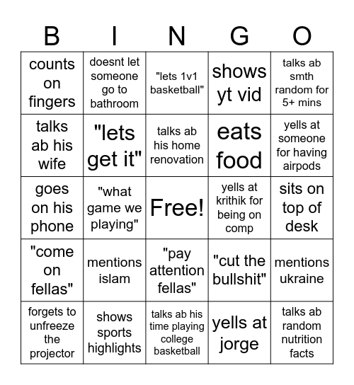 biebel bingo Card