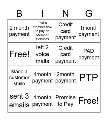 Time for Fun Bingo Card