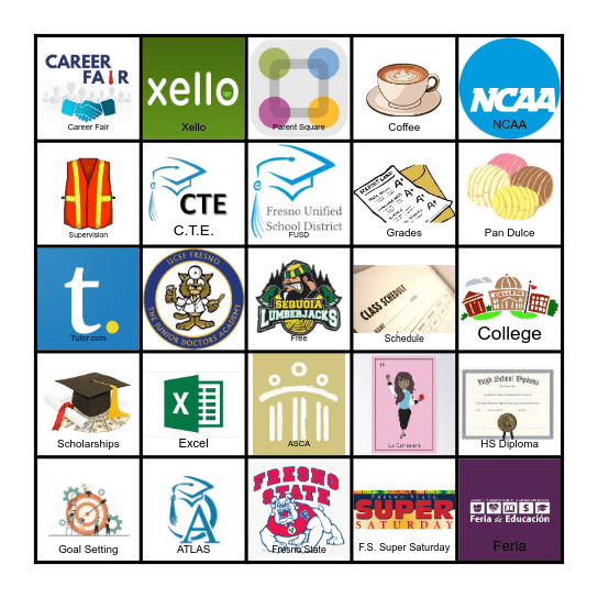 Counseling Loteria Bingo Card