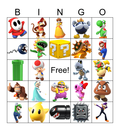 MARIO Bingo Card