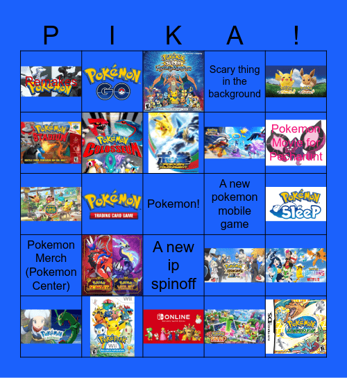 Pokemon Day Presents Bingo Card