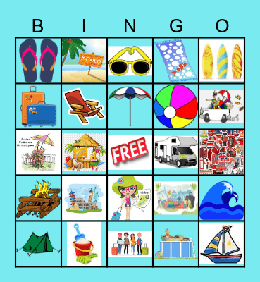 YEAR END IS OVER! TIME FOR VACATION! Bingo Card