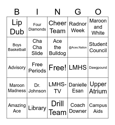 Mini-Thon Bingo Card