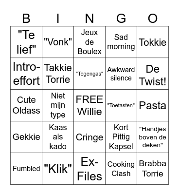 LLDL Bingo Card
