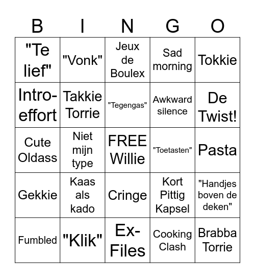 LLDL Bingo Card