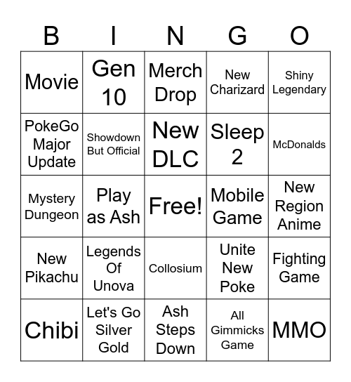 Pokebingo Card