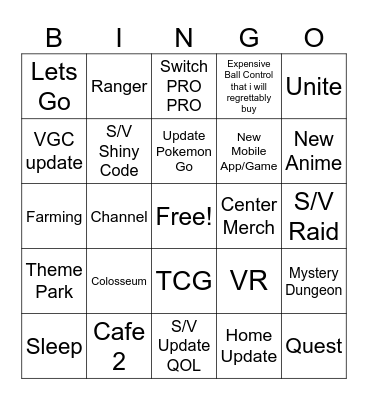 Pokumin Bingo Card