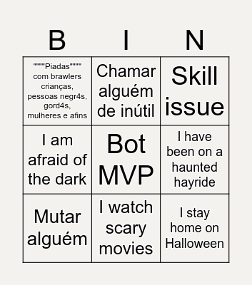 Spooky Halloween Bingo Card