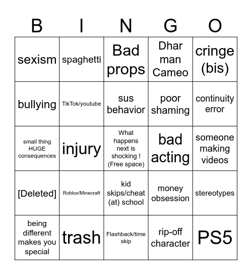 Goated Bingo D.M v2 Bingo Card