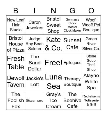 Springo Bingo 2 Bingo Card