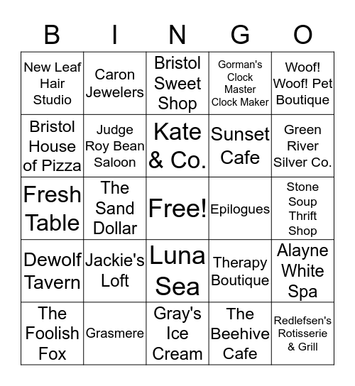 Springo Bingo 2 Bingo Card