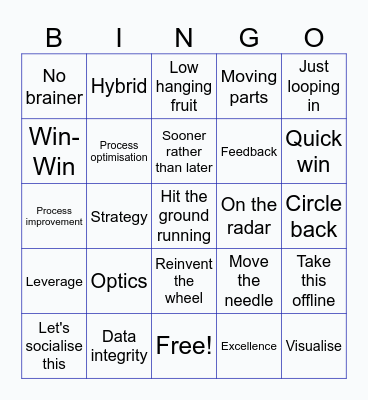Consulting Bingo Card