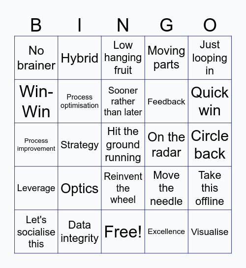 Consulting Bingo Card