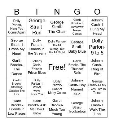 Radio Bingo Hoedown Throwdown Bingo Card