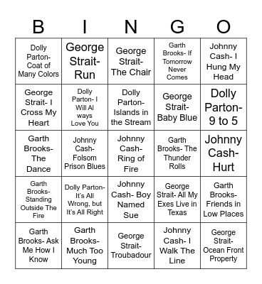 Radio Bingo Hoedown Throwdown Bingo Card
