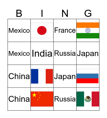 Where is she from? Bingo Card