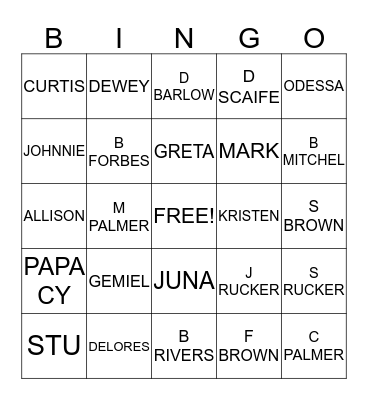 S SCHOOL Bingo Card