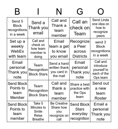 Doc Recognition Bingo Card