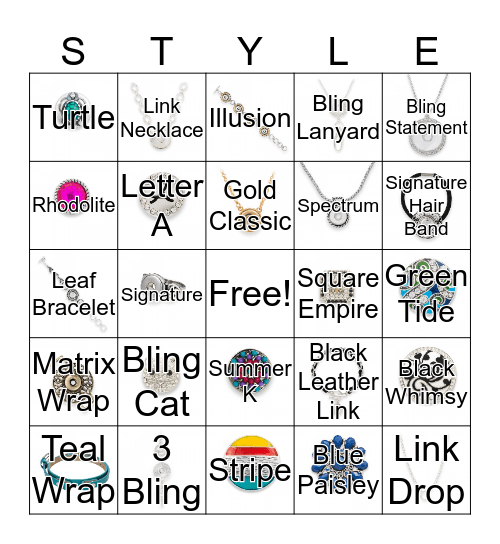 STYLE DOTS BINGO CARD #1 Bingo Card