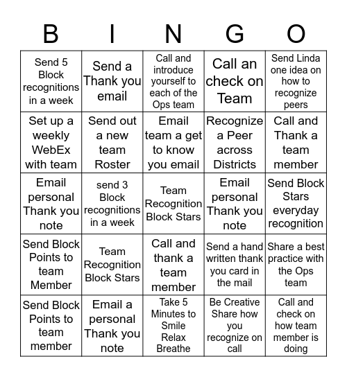 Doc Recognition Bingo Card