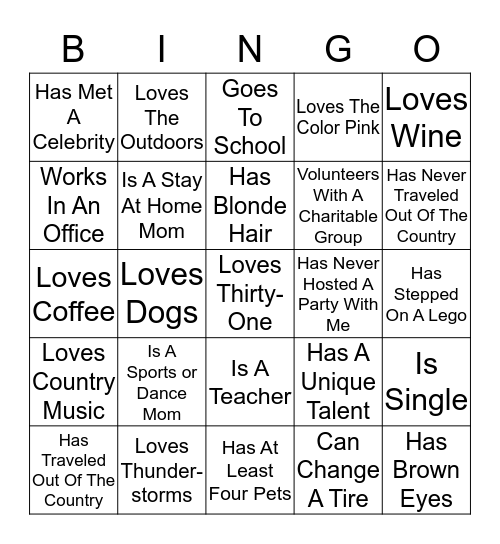 Thirty-One Hostess Bingo! Bingo Card