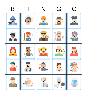 I mestieri Bingo Card