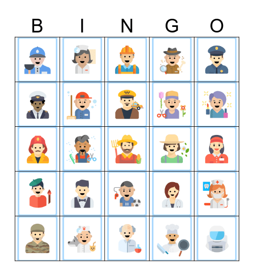 I mestieri Bingo Card