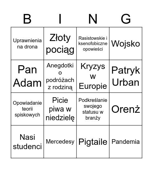 ŻEGLUGA BINGO Card