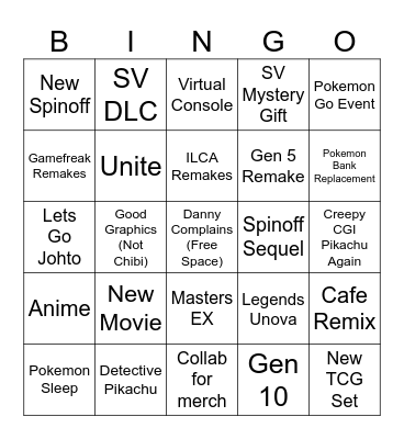Pokemon Day 2024 Bingo Card