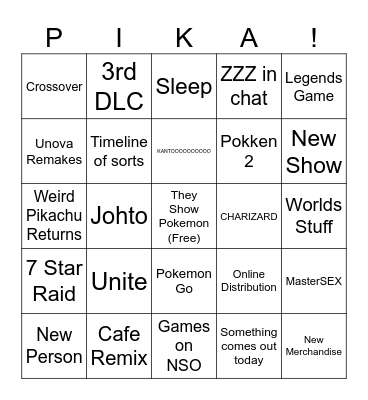 Pokey Day 2024 Bingo Card