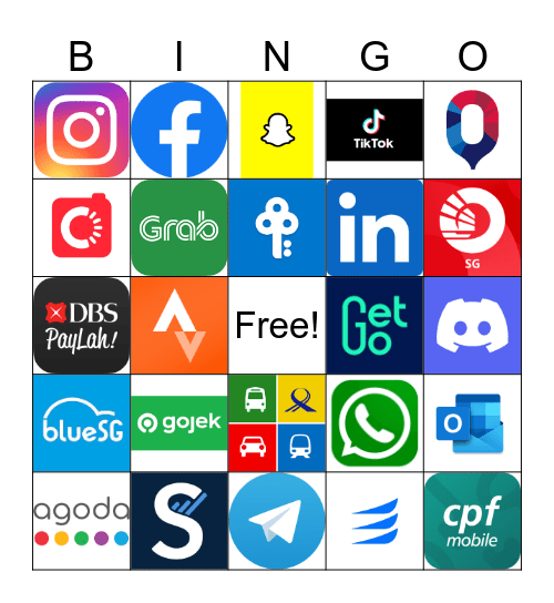 Mobile Apps Bingo!! Bingo Card