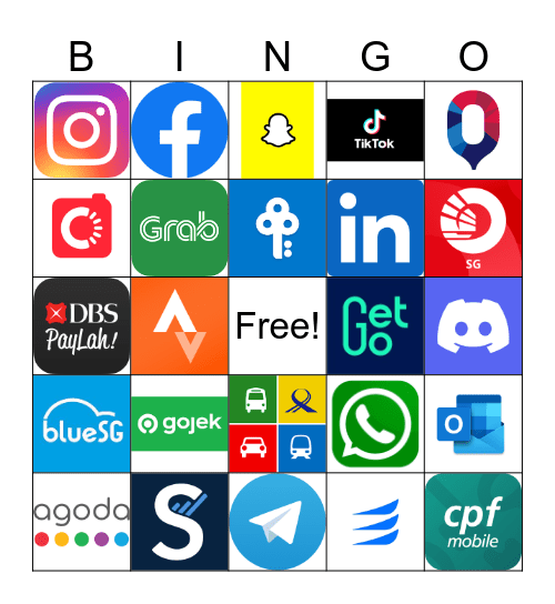 Mobile Apps Bingo! (Group 2) Bingo Card