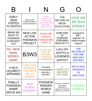 Pokemon Day BINGO! Bingo Card