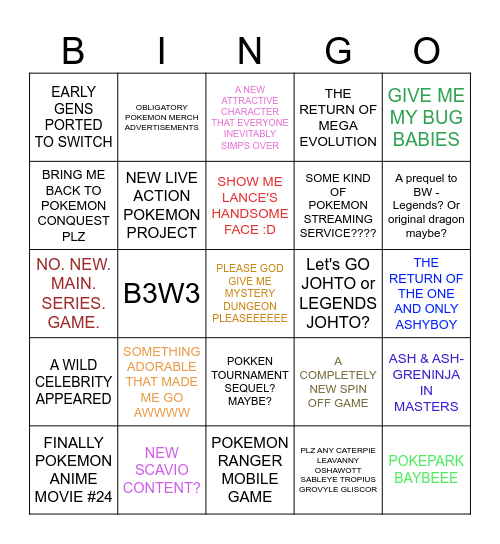 Pokemon Day BINGO! Bingo Card