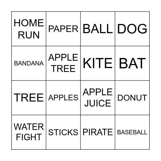 IF YOU GIVE A DOG A DONUT Bingo Card