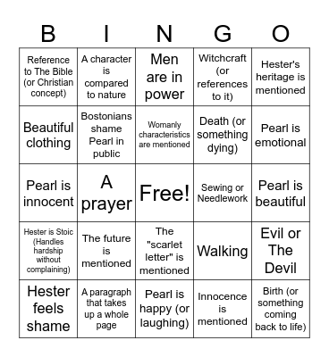 Chapter 5 and 6 BINGO Card