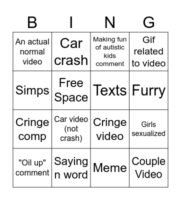 Instagram Reels Bingo Card