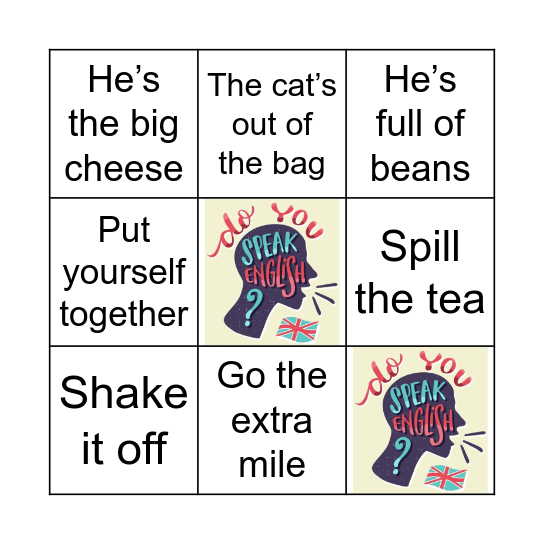 INFORMAL EXPRESSIONS BINGO Card