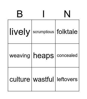 Why the Sky is Far Away Bingo Card