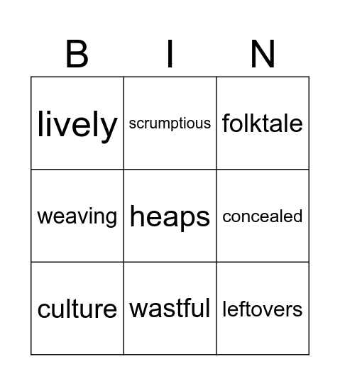 Why the Sky is Far Away Bingo Card